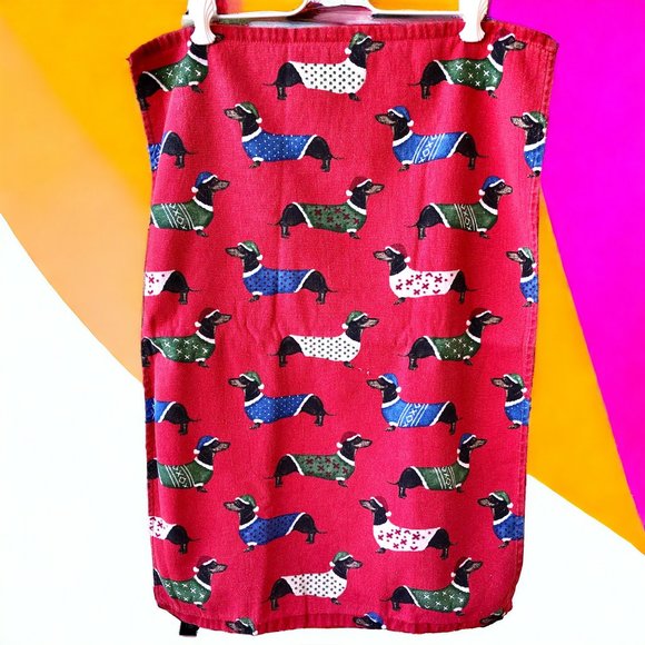 Kensie Home Christmas Tea Hand Towels Dachshund Dogs Set of 2 - Picture 13 of 13